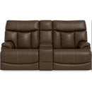  Flexsteel Clive 1594-64PH Reclining Loveseat with Console - Brown IMAGE 2