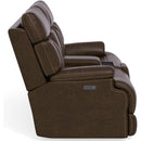  Flexsteel Clive 1594-64PH Reclining Loveseat with Console - Brown IMAGE 3