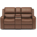  Flexsteel Linden 1043-64PH Pwr Reclining Loveseat w/Console/Pwr Headrests and Lumbar IMAGE 2