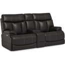  Flexsteel Clive 1594-64PH Reclining Loveseat with Console - Black IMAGE 1
