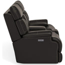  Flexsteel Clive 1594-64PH Reclining Loveseat with Console - Black IMAGE 4