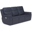  Flexsteel Sawyer 1845-62PH Power Reclining Sofa with Power Headrests and Lumbar - Blue IMAGE 1