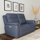  Flexsteel Sawyer 1845-60PH Power Reclining Loveseat with Power Headrests and Lumbar - Blue IMAGE 4