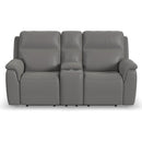  Flexsteel Sawyer 1845-64PH Power Reclining Sofa with Power Headrests and Lumbar - Grey IMAGE 2