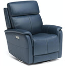  Flexsteel View 1524-52PH Swivel Power Recliner with Power Headrest and Lumbar IMAGE 1