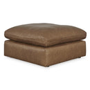  Manufacturer Color_Caramel  -- Signature Design by Ashley Emilia Leather Match Ottoman IMAGE 1