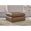  Manufacturer Color_Caramel  -- Signature Design by Ashley Emilia Leather Match Ottoman IMAGE 4