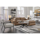  Manufacturer Color_Caramel  -- Signature Design by Ashley Emilia Leather Match Ottoman IMAGE 6