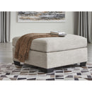  Manufacturer Color_Pebble  -- Signature Design by Ashley Mahoney Fabric Ottoman IMAGE 4