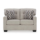  Manufacturer Color_Pebble  -- Signature Design by Ashley Mahoney Stationary Fabric Loveseat IMAGE 2