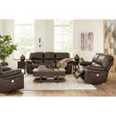  Manufacturer Color_Dark Brown  -- Signature Design by Ashley Leesworth Reclining Leather Match Loveseat IMAGE 11