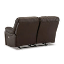  Manufacturer Color_Dark Brown  -- Signature Design by Ashley Leesworth Reclining Leather Match Loveseat IMAGE 5
