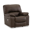  Manufacturer Color_Dark Brown  -- Signature Design by Ashley Leesworth Power Rocker Leather Match Recliner IMAGE 1