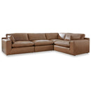  Manufacturer Color_Caramel  -- Signature Design by Ashley Emilia Leather Match 4 pc Sectional IMAGE 1