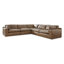  Manufacturer Color_Caramel  -- Signature Design by Ashley Emilia Leather Match 5 pc Sectional IMAGE 1