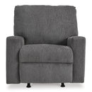  Manufacturer Color_Pewter  -- Signature Design by Ashley Rannis Rocker Fabric Recliner IMAGE 3