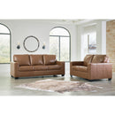  Manufacturer Color_Caramel  -- Signature Design by Ashley Bolsena Stationary Leather Match Loveseat IMAGE 6