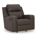  Manufacturer Color_Umber  -- Signature Design by Ashley Lavenhorne Rocker Leather Look Recliner IMAGE 1