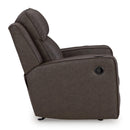  Manufacturer Color_Umber  -- Signature Design by Ashley Lavenhorne Rocker Leather Look Recliner IMAGE 4
