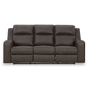  Manufacturer Color_Umber  -- Signature Design by Ashley Lavenhorne Reclining Leather Look Sofa IMAGE 3