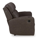  Manufacturer Color_Umber  -- Signature Design by Ashley Lavenhorne Reclining Leather Look Sofa IMAGE 4