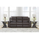  Manufacturer Color_Umber  -- Signature Design by Ashley Lavenhorne Reclining Leather Look Sofa IMAGE 6