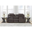  Manufacturer Color_Umber  -- Signature Design by Ashley Lavenhorne Reclining Leather Look Sofa IMAGE 7