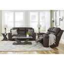  Manufacturer Color_Umber  -- Signature Design by Ashley Lavenhorne Reclining Leather Look Loveseat with Console IMAGE 14