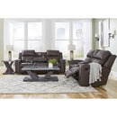  Manufacturer Color_Umber  -- Signature Design by Ashley Lavenhorne Reclining Leather Look Loveseat with Console IMAGE 17