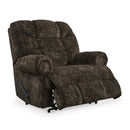  Manufacturer Color_Chocolate  -- Signature Design by Ashley Movie Man Fabric Recliner with Wall Recline IMAGE 2