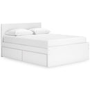  Size_Queen  -- Onita EB9630B12 Queen Panel Platform Bed with 1 Side Storage IMAGE 1