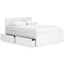  Size_Queen  -- Onita EB9630B16 Queen Panel Platform Bed with 2 Side Storage IMAGE 2