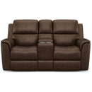  Flexsteel Henry 1041-64PH Power Reclining Console Loveseat w/ PHRs & Lumbar IMAGE 2