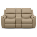  Flexsteel Henry 1041-64PH Power Reclining Console Loveseat w/ PHRs & Lumbar IMAGE 2