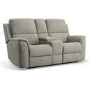  Flexsteel Henry 1041-64PH Power Reclining Console Loveseat w/ PHRs & Lumbar IMAGE 1