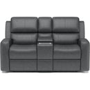  Flexsteel Linden 1043-64PH Pwr Reclining Loveseat w/Console/Pwr Headrests and Lumbar IMAGE 2