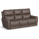  Flexsteel Carter 1587-63PH Power Reclining Sofa with Console and Power Headrests and Lumbar IMAGE 1