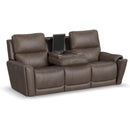  Flexsteel Carter 1587-63PH Power Reclining Sofa with Console and Power Headrests and Lumbar IMAGE 2