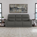  Flexsteel Carter 1587-63PH Power Reclining Sofa with Console and Power Headrests and Lumbar IMAGE 4