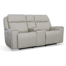  Flexsteel Barnett 1601-64PH Power Reclining Loveseat with Console and Power Headrests and Lumbar IMAGE 1