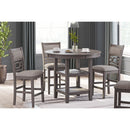  Signature Design by Ashley Wrenning D425-223 Dining Room Counter Table Set IMAGE 4