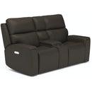  Flexsteel Jarvis 1828-64PH Power Reclining Loveseat with Console and Power Headrests IMAGE 1