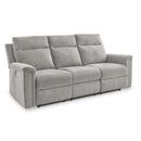  Manufacturer Color_Ash  -- Signature Design by Ashley Barnsana Power Reclining Fabric Sofa IMAGE 1