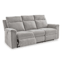  Manufacturer Color_Ash  -- Signature Design by Ashley Barnsana Power Reclining Fabric Sofa IMAGE 2