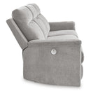  Manufacturer Color_Ash  -- Signature Design by Ashley Barnsana Power Reclining Fabric Sofa IMAGE 4