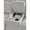  Manufacturer Color_Ash  -- Signature Design by Ashley Barnsana Power Reclining Fabric Loveseat with Console IMAGE 7