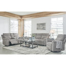  Manufacturer Color_Ash  -- Signature Design by Ashley Barnsana Power Rocker Fabric Recliner IMAGE 10
