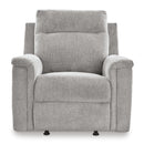  Manufacturer Color_Ash  -- Signature Design by Ashley Barnsana Power Rocker Fabric Recliner IMAGE 3