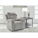  Manufacturer Color_Ash  -- Signature Design by Ashley Barnsana Power Rocker Fabric Recliner IMAGE 6