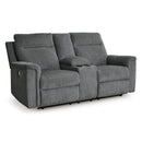  Manufacturer Color_Gravel  -- Barnsana 3320296 Double Reclining Power Loveseat with Console IMAGE 1